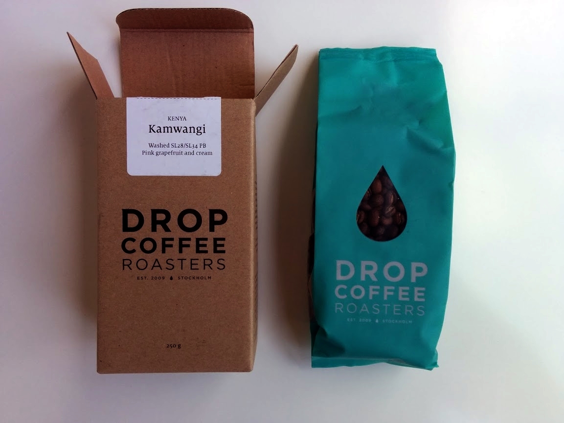 Drop Coffee csomagolás