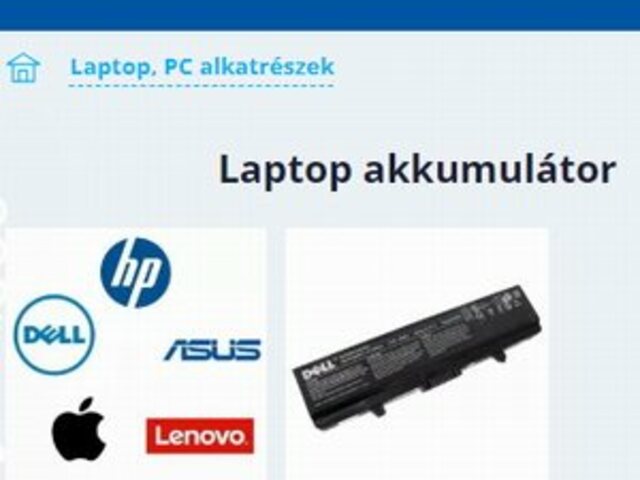 Laptop akkumulátor. Szerviz Bp. / Webáruház