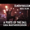 Élménybeszámoló - A Poets of the Fall újra Magyarországon [2022.10.09. - Barba Negra]