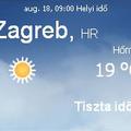 Horvátország aktuális időjárás előrejelzés, 2010. augusztus 18.