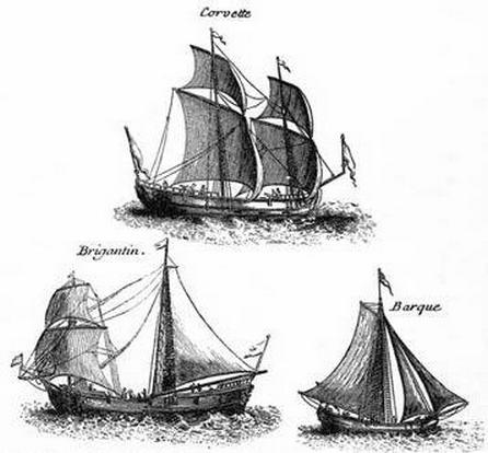 A XVII. század Karib-tengeri kalózainak kedvelt hajótípusai.