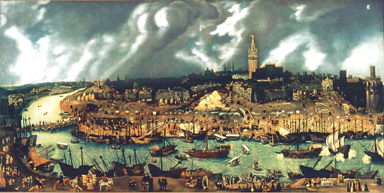 Sevilla látképe, a XVI. század végén.