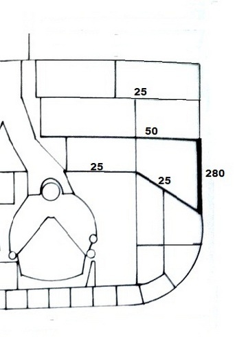 A Design 770 páncélzatának egyik terve, a klasszikus elrendezésben.