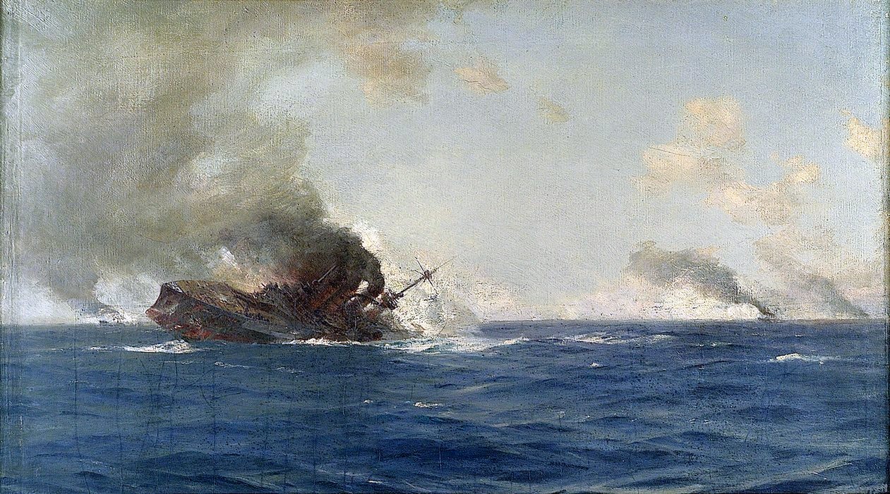 A süllyedő Scharnhorst Thomas Somerscales festményén.
