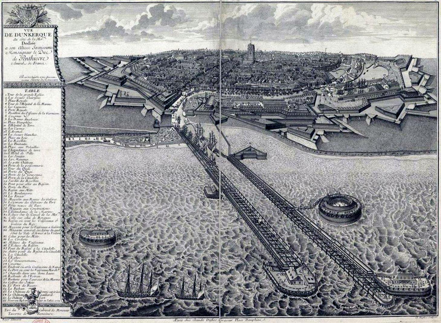 Dunkirk, a francia korzárok legnagyobb támaszpontja, 1700 körül.