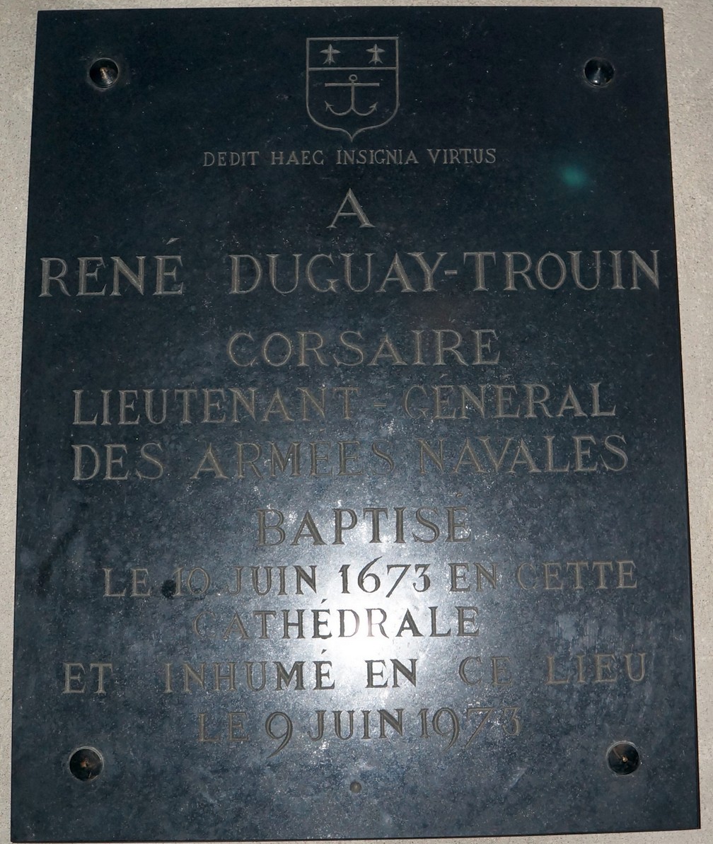 Duguay-Trouin sírja a St.Malo-i katedrálisban.