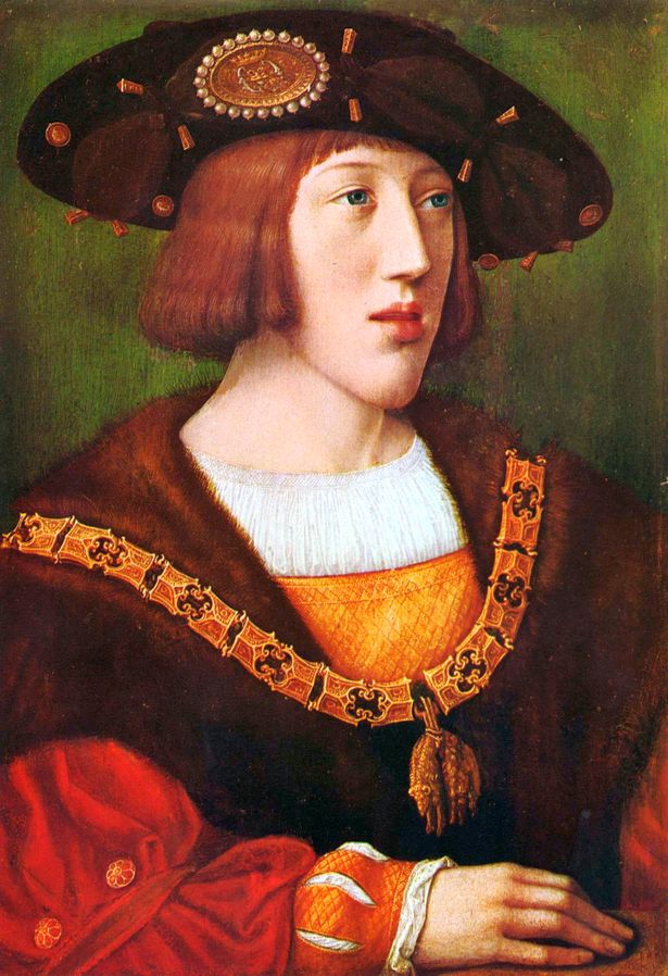 A fiatal V. Károly. Jól látható a jellegzetes Habsburg állkapocs, amit később a szakálla takart.