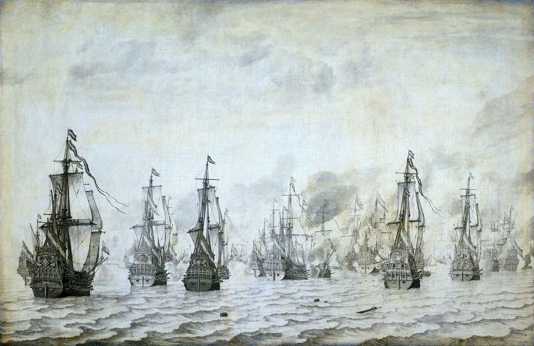 Ütközet holland hadihajók, és a dunkirkerek között, 1639 februárjában.
