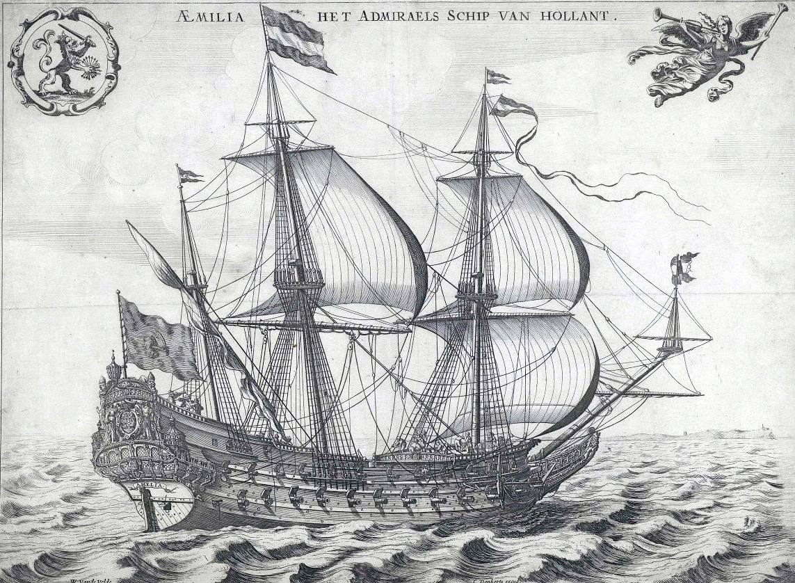Az Aemilia, a holland flotta legerősebb hajója.