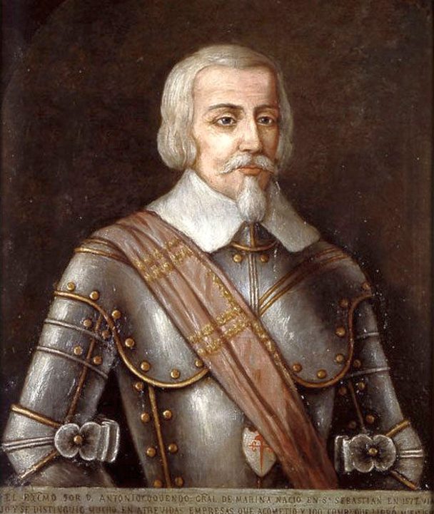 Antonio de Oquendo y Zandategui, az ötödik spanyol Armada parancsnoka. 
