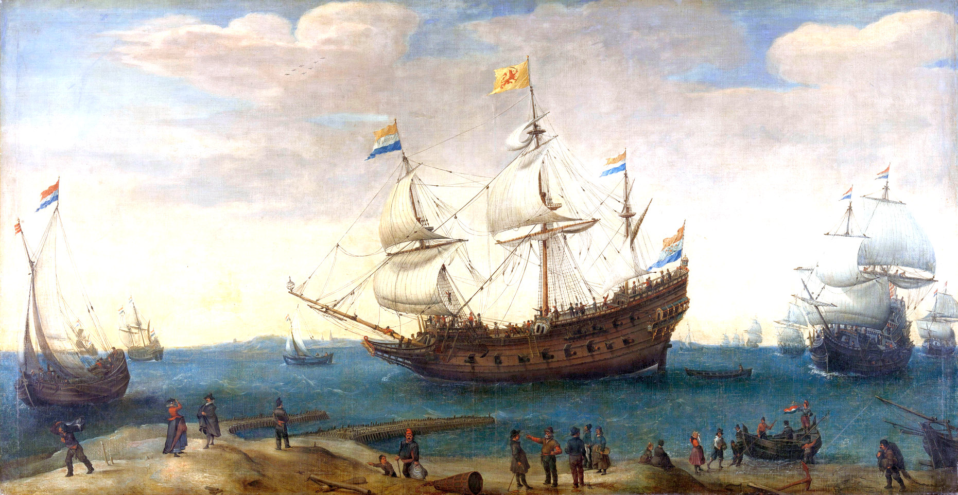 A holland Kelet-indiai Társaság hajóinak hazatérése.