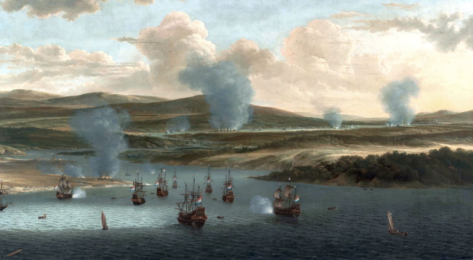 A holland flotta a Medway folyón.
