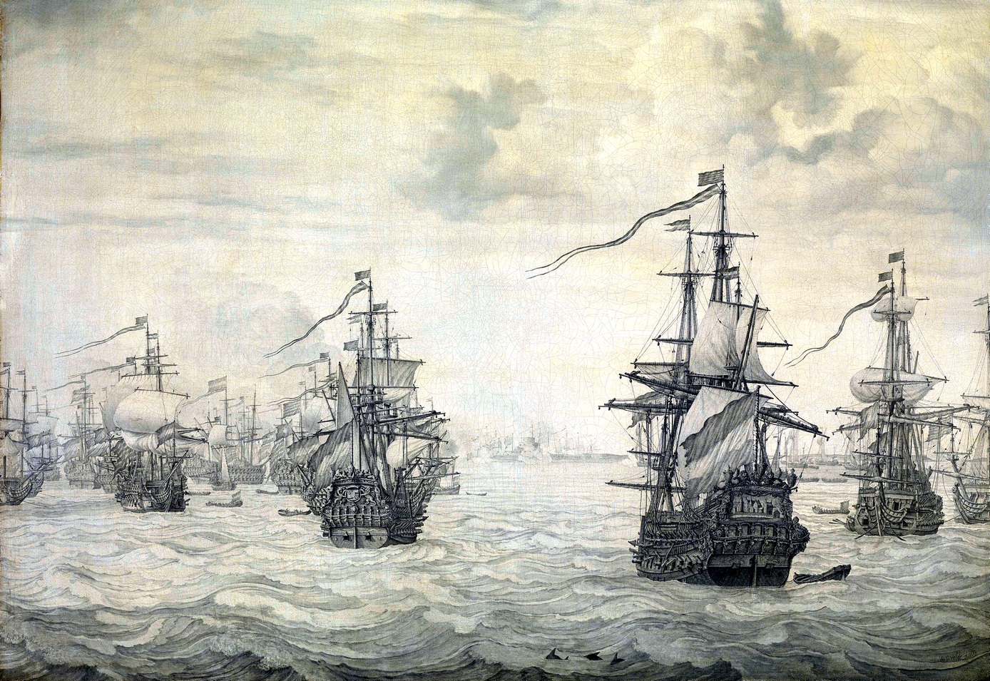 A Harwich elleni támadásra felvonuló holland flotta.