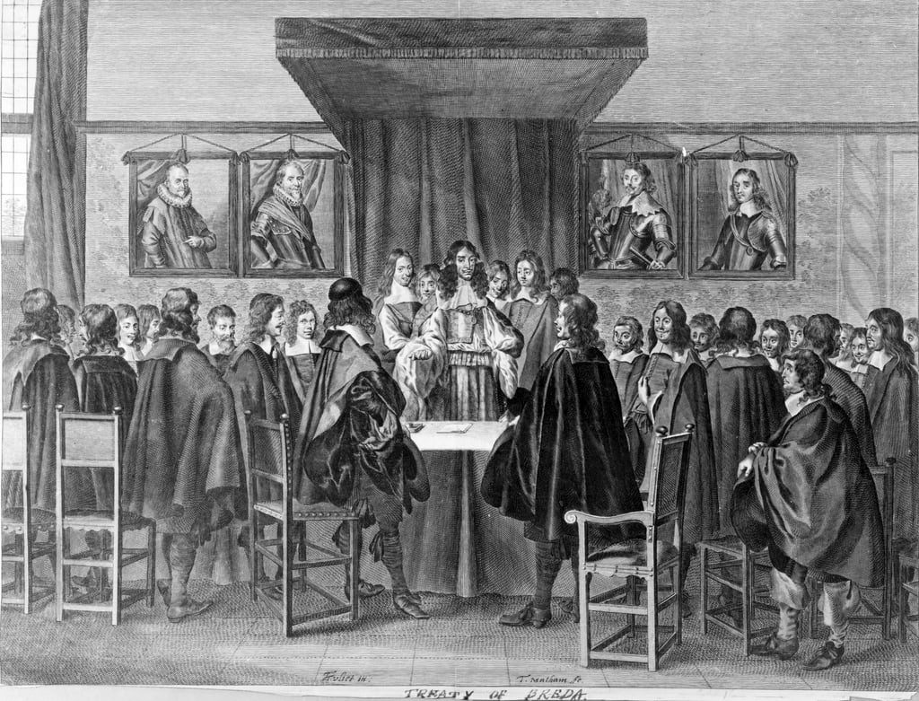 II. Károly aláírja a bredai szerződést.