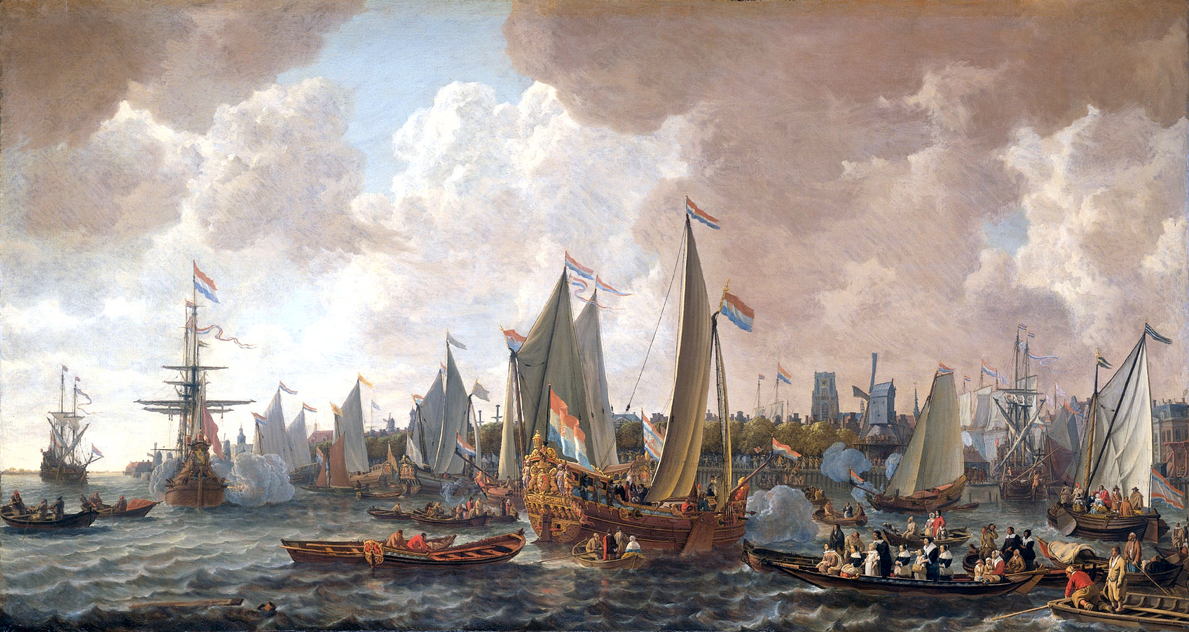 A II. Károlyt szállító hajó megérkezik Rotterdamba.