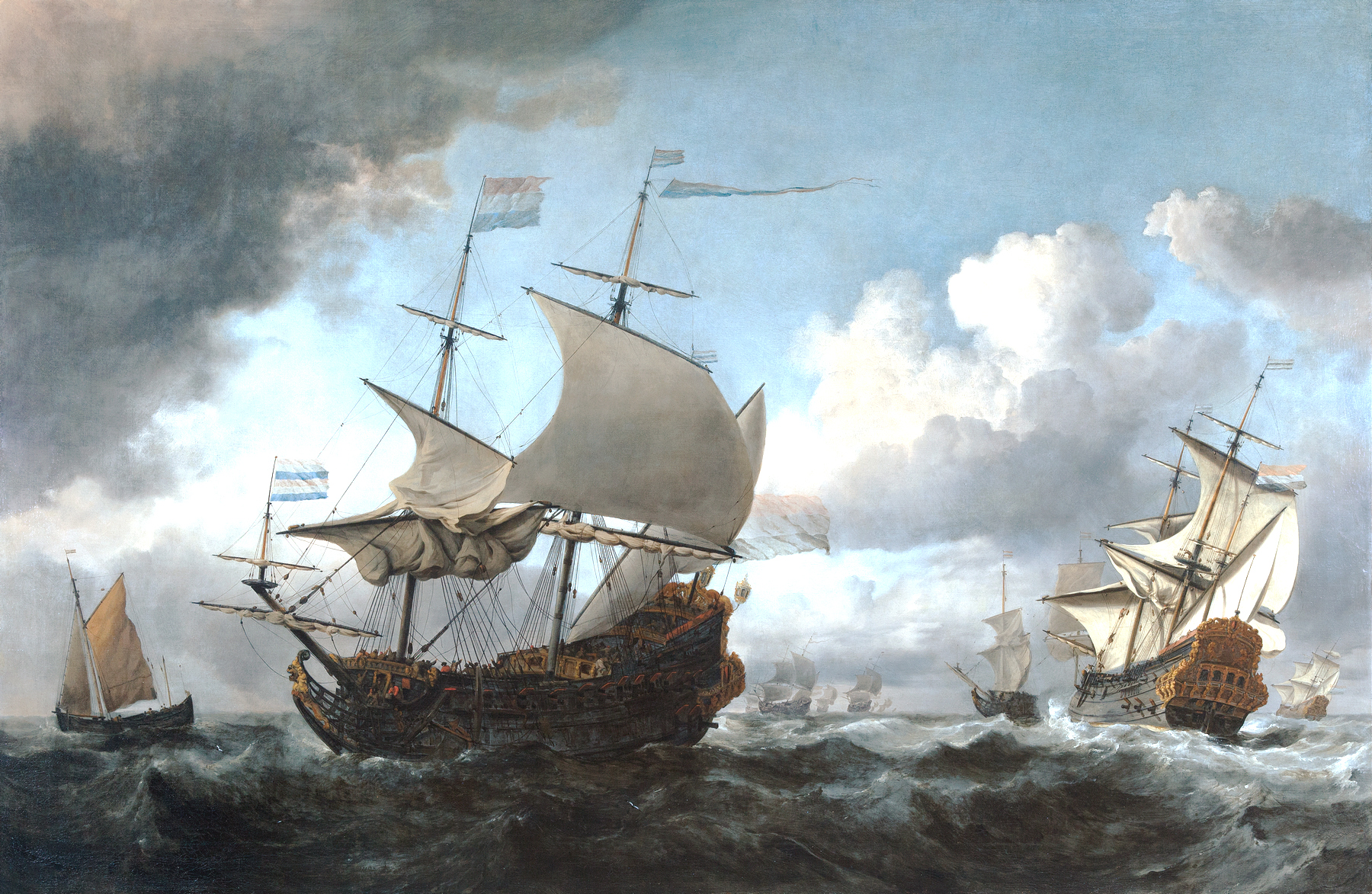 A holland flotta gyülekező hajói.