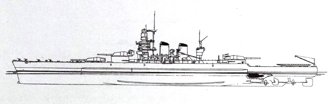 A torpedó okozta sérülés rajza.