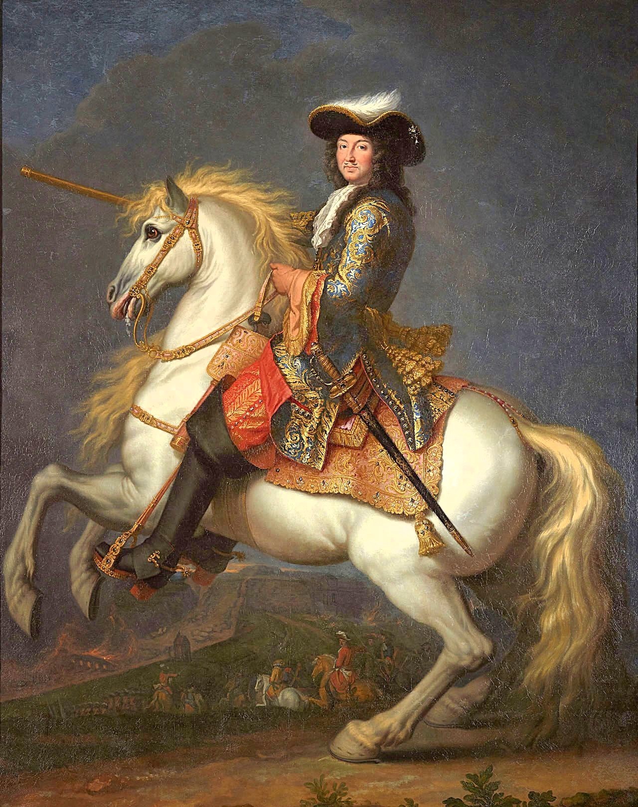 XIV. Lajos, kedvenc hadvezéri pózában.