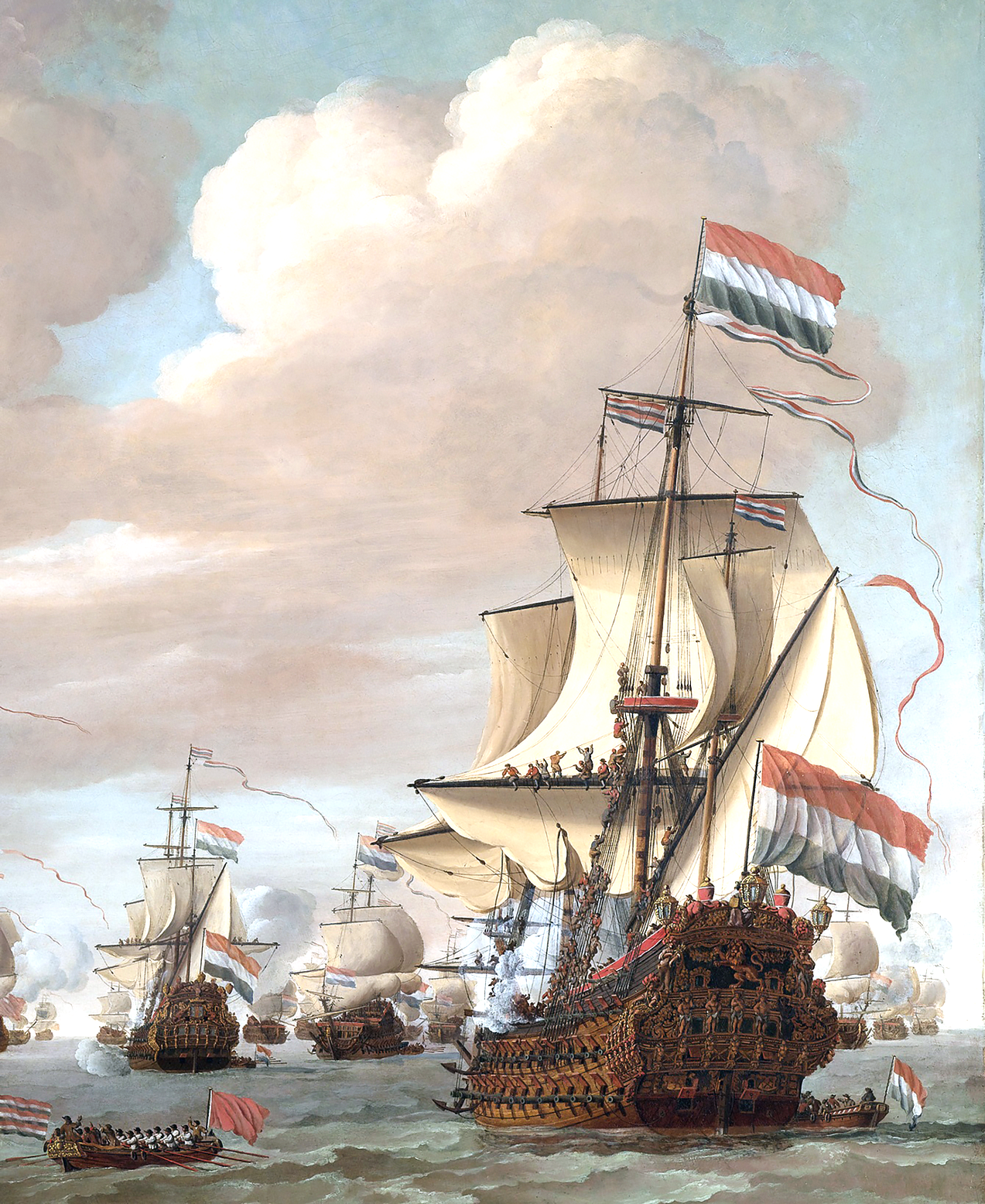 Tromp zászlóshajója, a Gouden Leeuw.