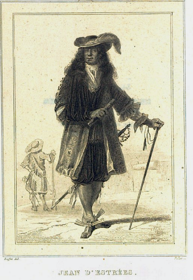 Jean d'Estrées egy XIX. századi rajzon.