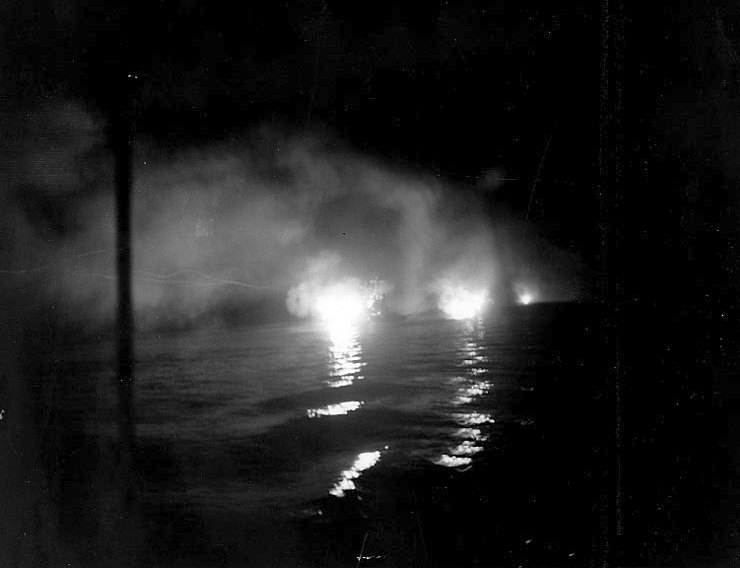 Éjszakai ütközet a Kula öbölnél, 1943 júliusában.