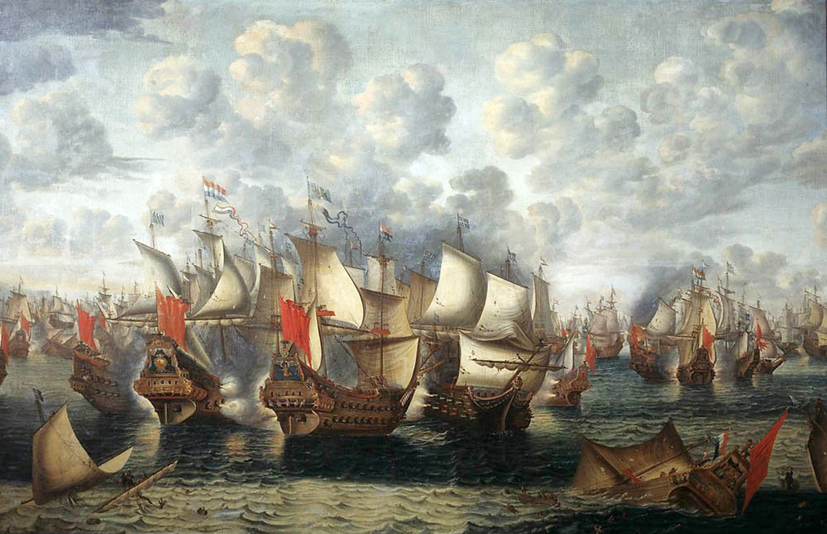 A holland-svéd tengeri ütközet Koppenhága előtt.