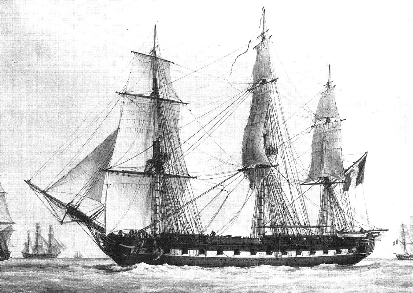 A Penelope fregatt, Dubourdieu korábbi hajója.