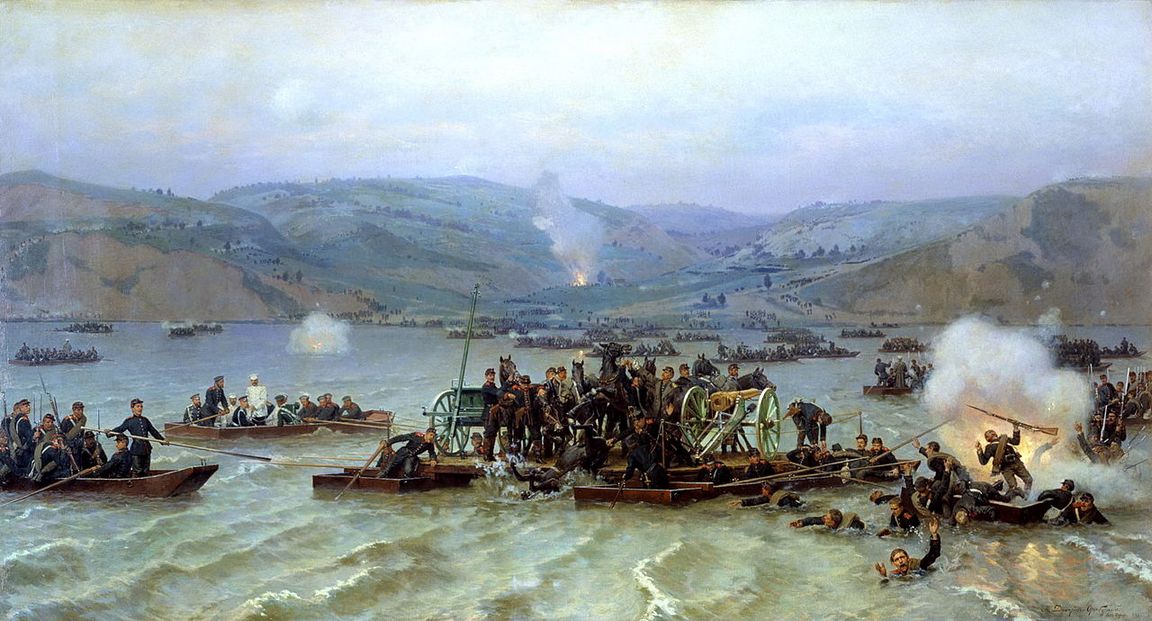 Az orosz csapatok átkelnek a Dunán.