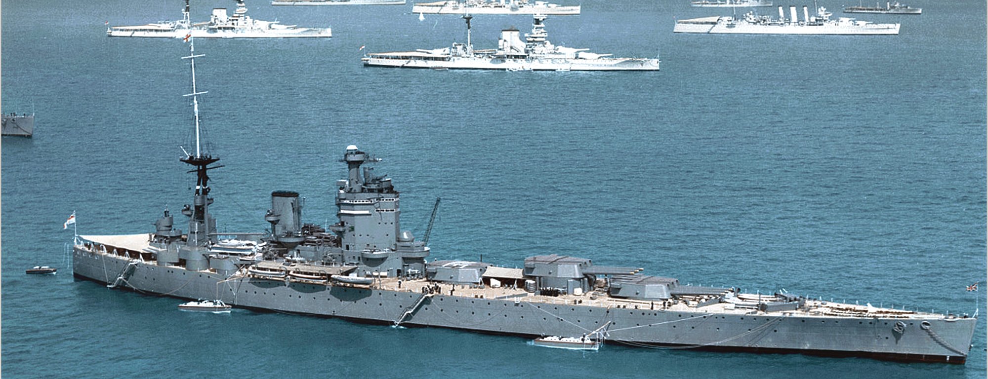 A Nelson a harmincas években. A kép érzékelteti, nagyjából hogyan néztek volna ki az N3 osztályú csatahajók.