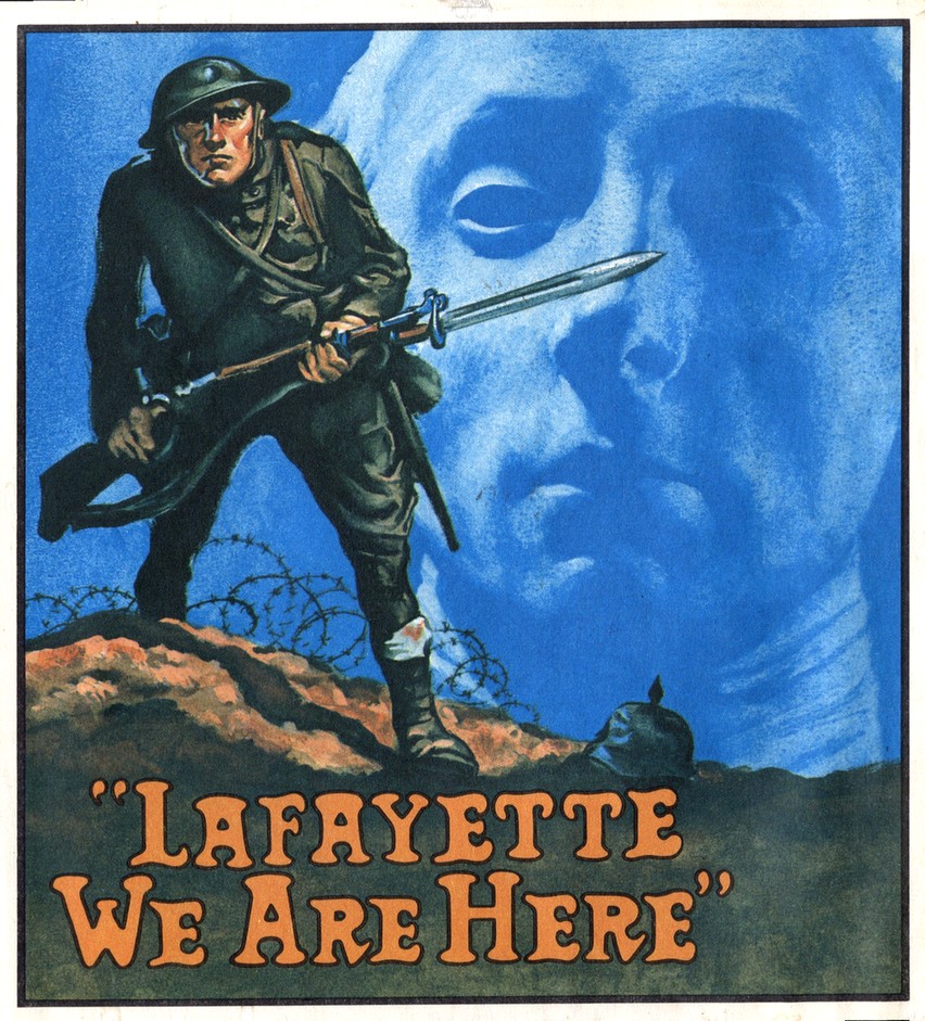 Egy amerikai La Fayette plakát a háborúból.