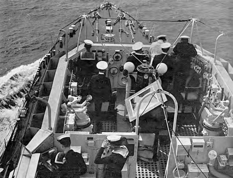 A Warspite parancsnoki hídja.