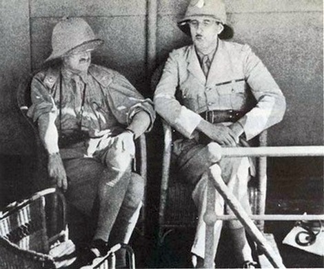 De Gaulle és Spears tábornok a Westernland fedélzetén.