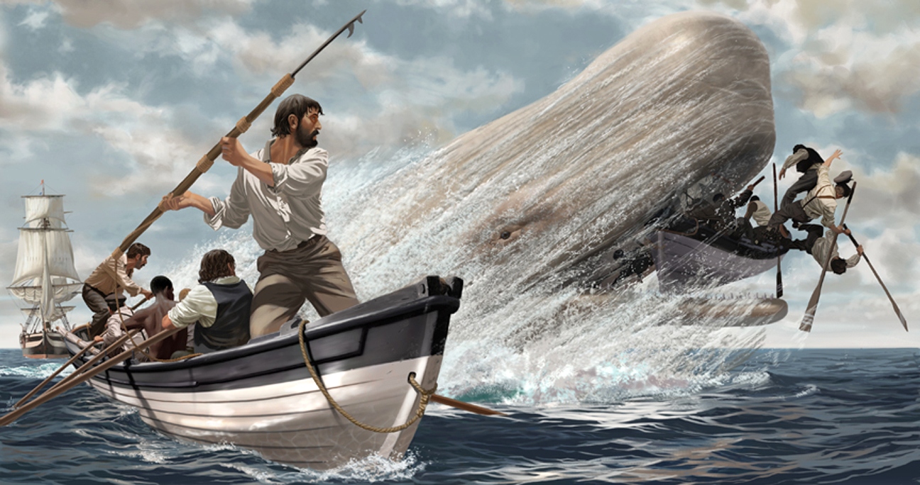 Illusztráció a Moby Dickhez.