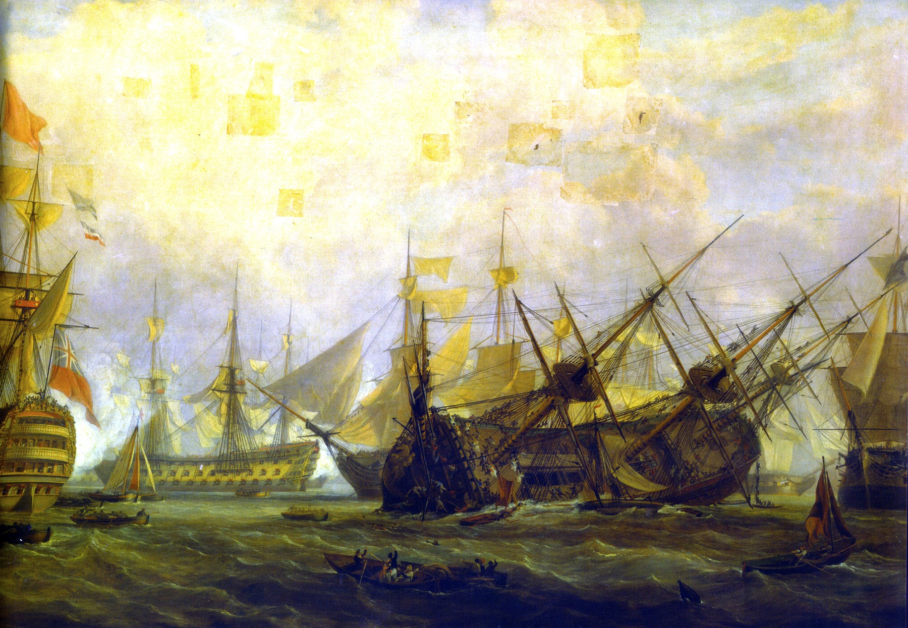 Egy szokatlan üzemi baleset. A karbantartási munkák végzéséhez túlzottan megdöntött Royal George felborul, és elsüllyed Portsmouth kikötőjében, 1782 augusztus 29-én.