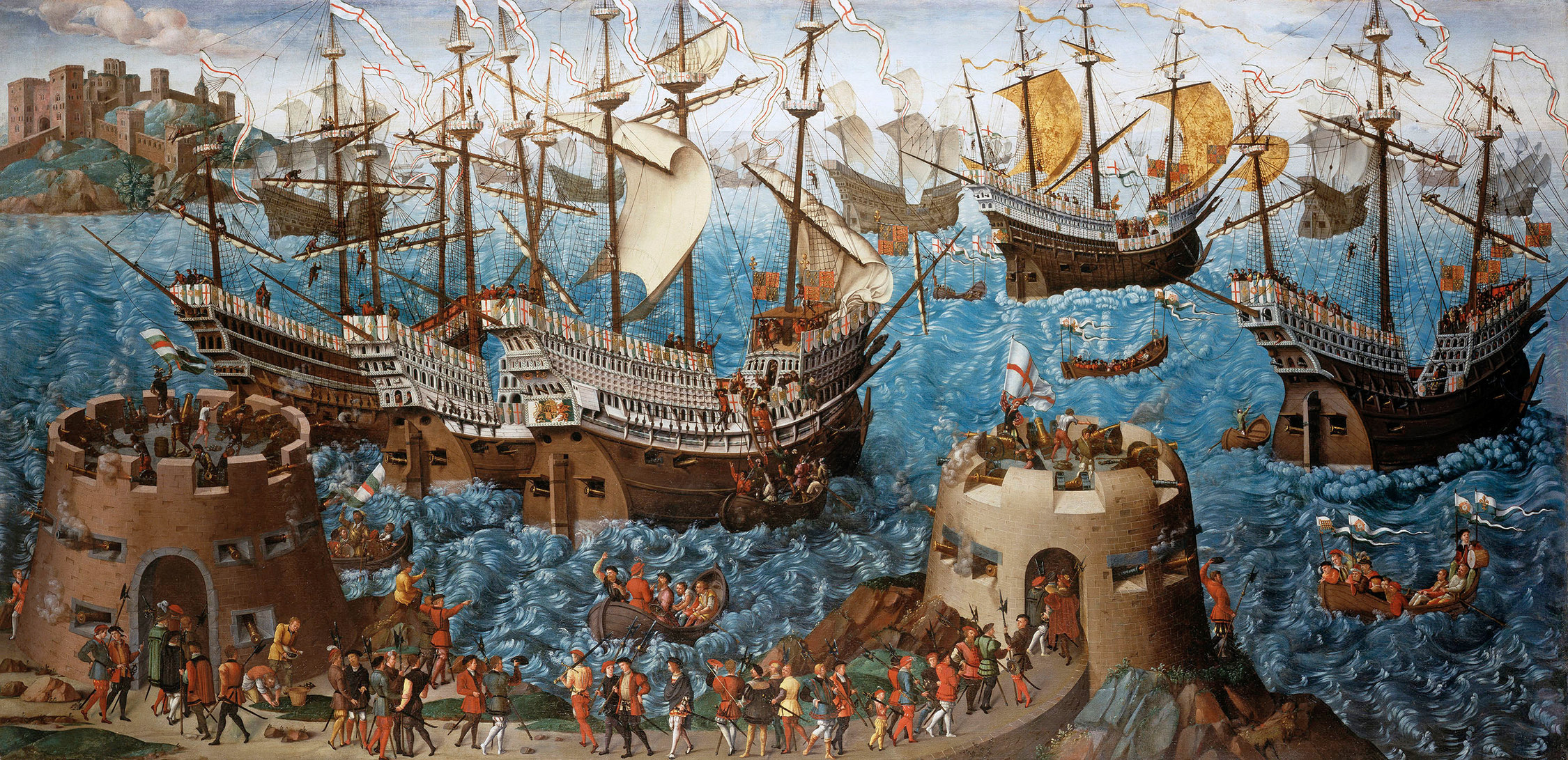 VIII. Henrik flottája 1520-ban. A hajók között alighanem a Mary Rose is ott van.