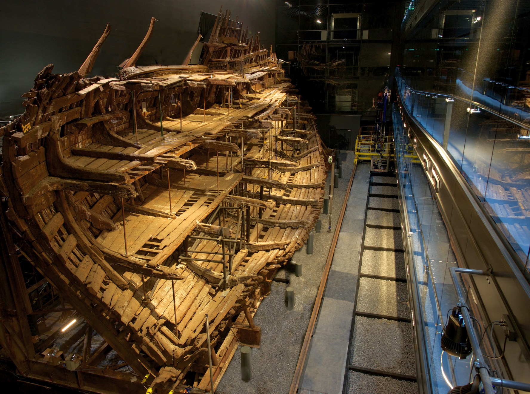 A hajó maradványai.