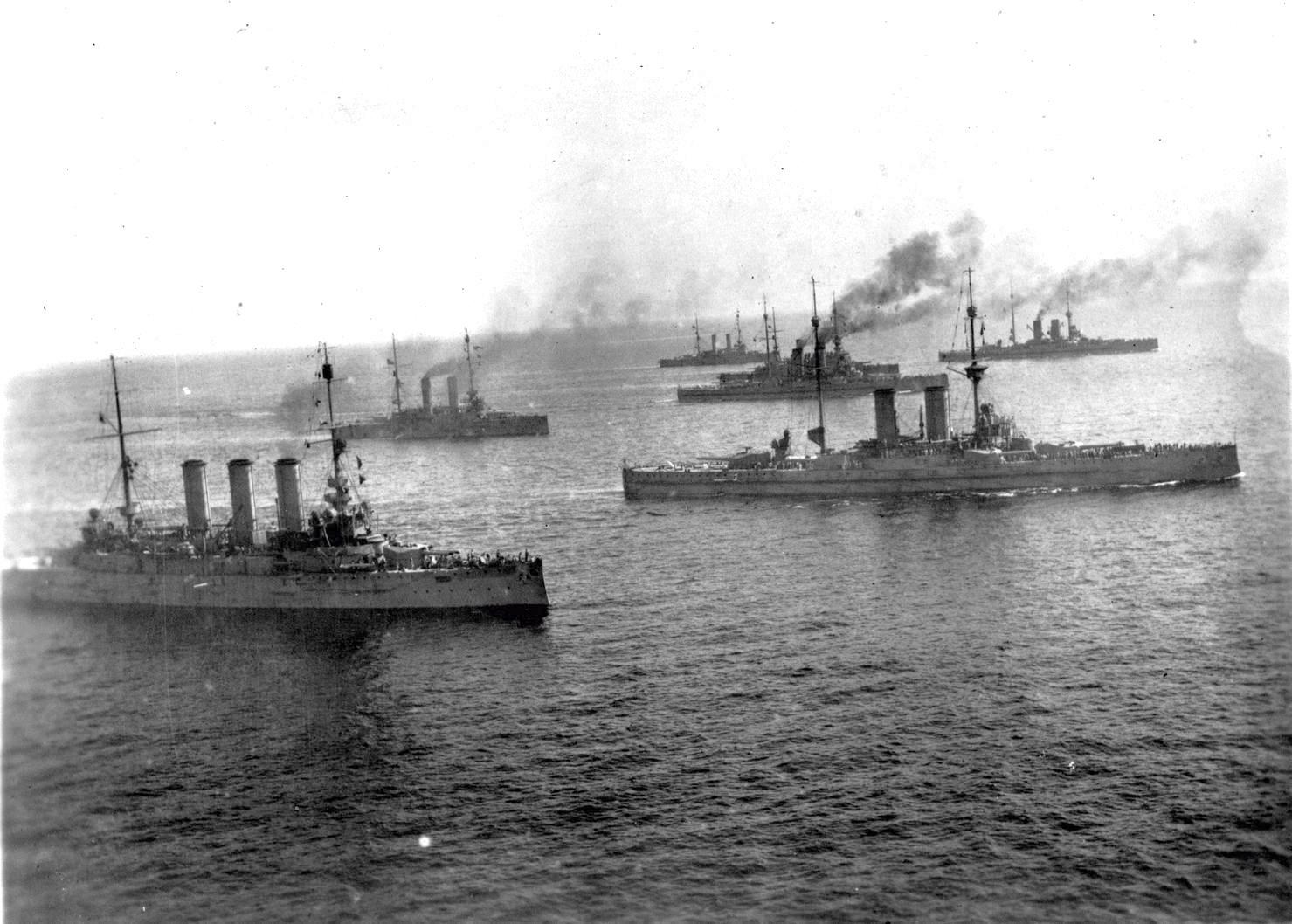 Osztrák–magyar csatahajók a háború előtt.