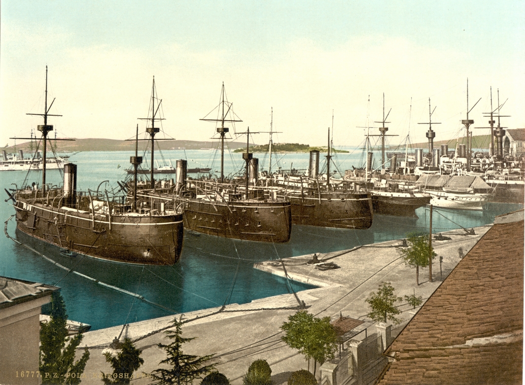 A polai hadikikötő, a XIX. század végén.
