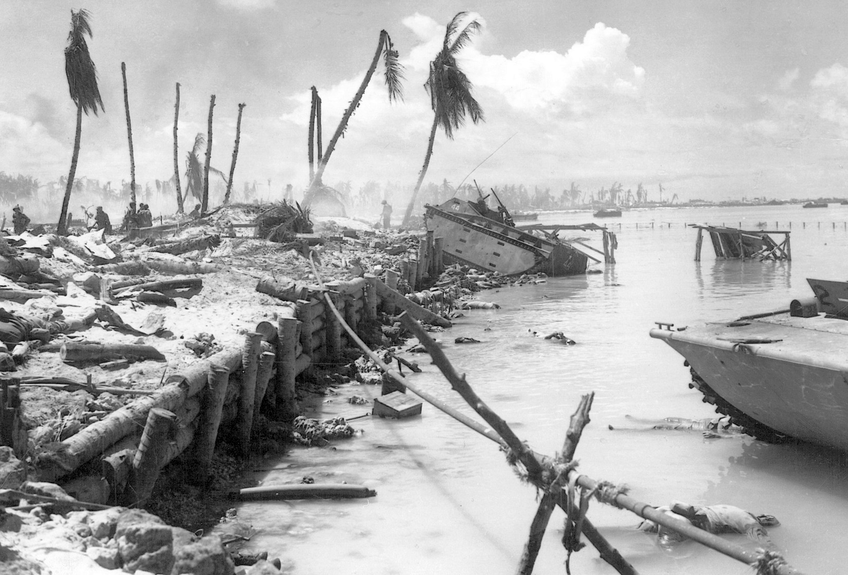 Partraszállás Tarawán.