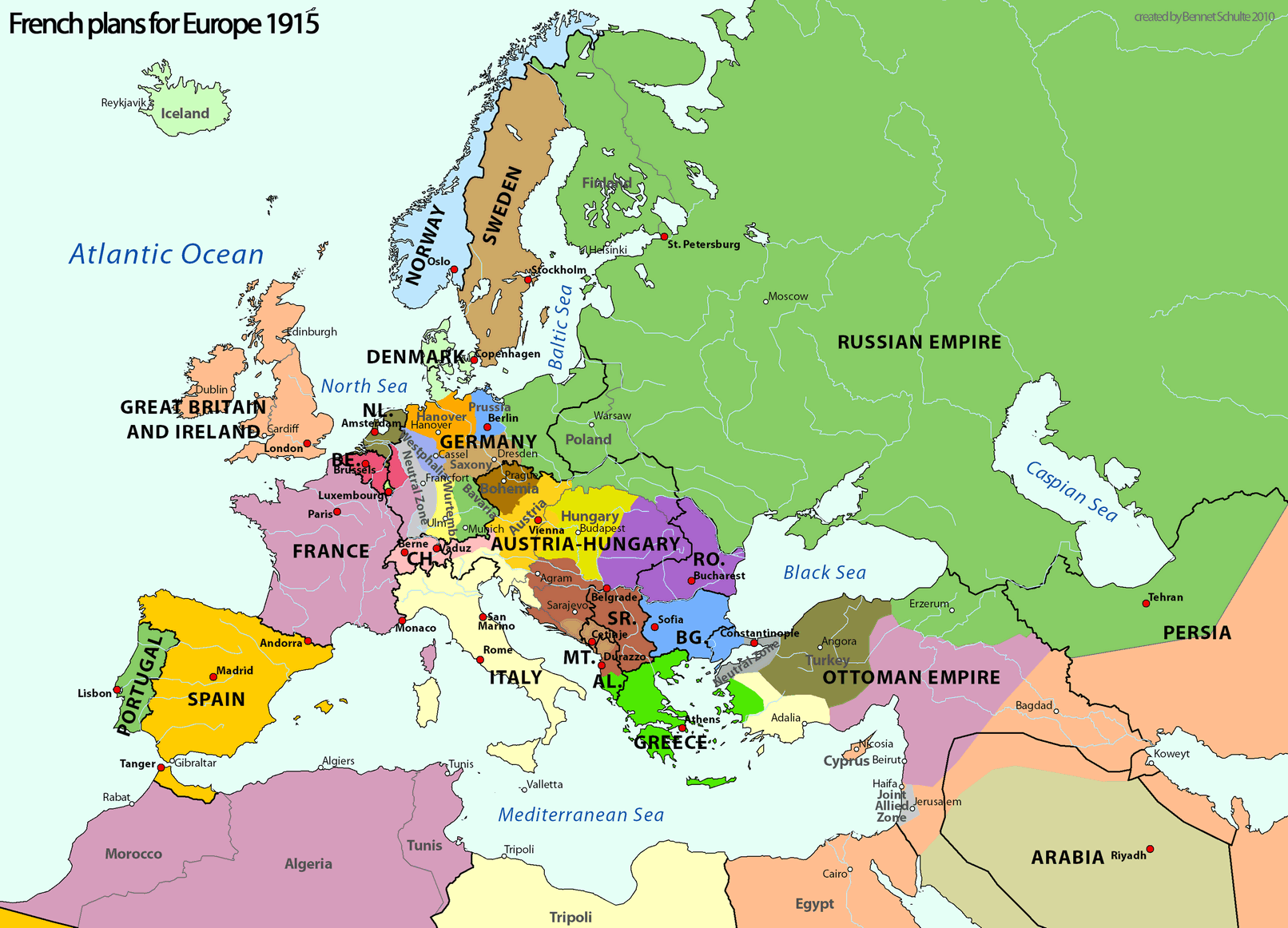 Francia rendezési terv 1915-ből.