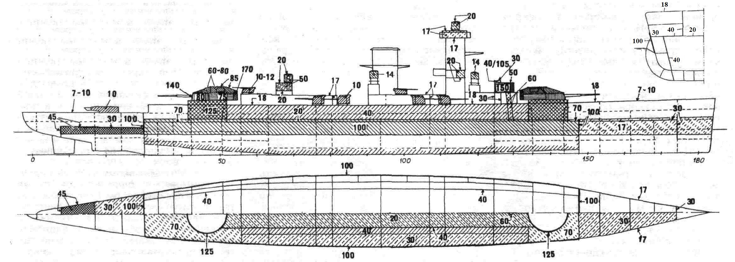 A Graf Spee páncélzata, az orosz szakirodalom szerint.