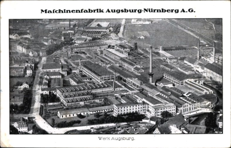 A MAN augsburgi üzeme 1922-ben.