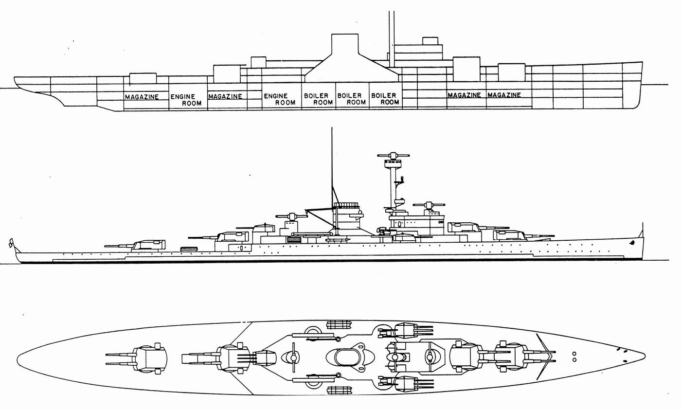 Zenker tengernagy kedvenc projektje 1928-ból, a zsebcsatahajók utódjának szánt, nyolc 305 mm-es ágyúval felszerelt cirkálógyilkos.