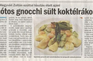 Heves Megyei Hírlap: Spenótos gnocchi sült koktélrákokkal