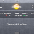 Fekvő Notification Center iPhone-on