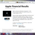 Az Apple 2012. évi Q1 jelentésének időpontja.