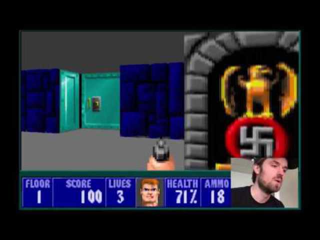 Wolfenstein 3D idétlen hangokkal irányítva