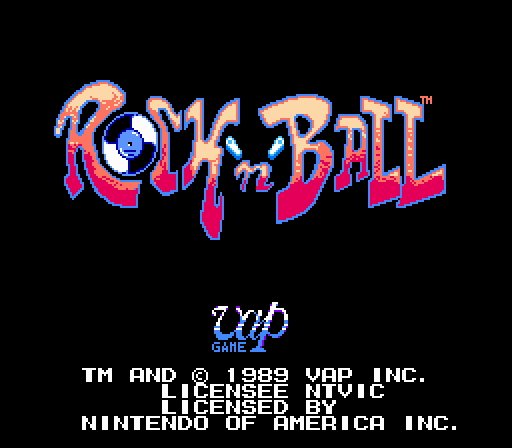 Rock n Ball - startscreen