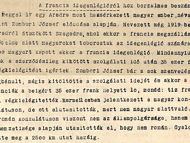 "Borzalmas beszámoló..."