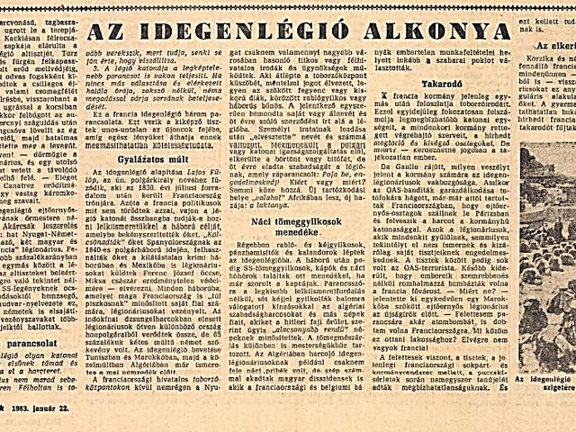 "Az Idegenlégió alkonya"